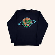 Aaron Lee Tasjan Merch Space Floral Navy Sweatshirt Gifts For Music Fans - Lilybirchmarket