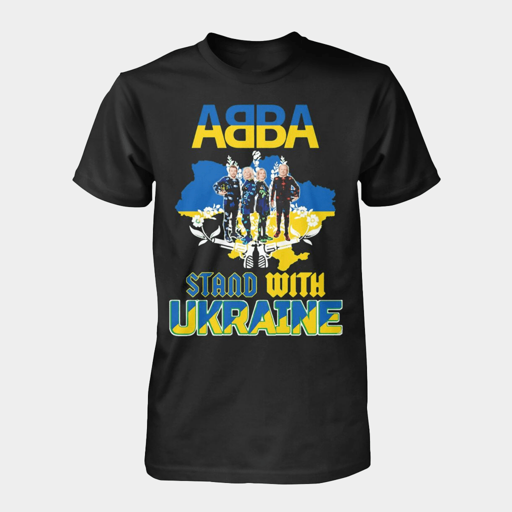 ABBA Stand With Ukraine T-Shirt ABBA Merch Support Ukraine Shirt Gifts For Him - Lily Birch Market