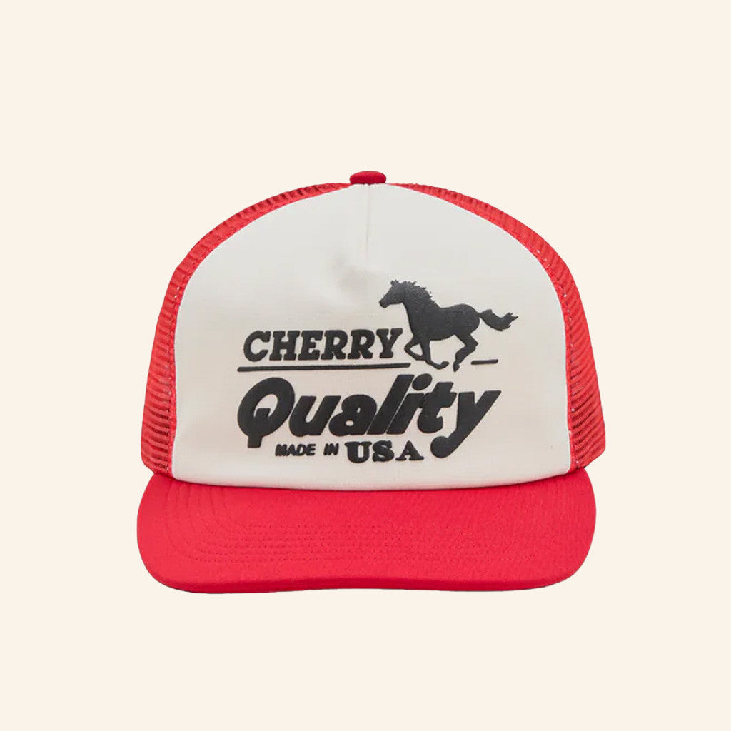 Above The Clouds Merch Cherry Quality Trucker Red Hat Embroidered Dad Christmas Gifts - Lilybirchmarket