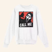 Academy Museum Merch Ghost Face Call Me Sweatshirt Halloween Gifts For Wife - Lilybirchmarket