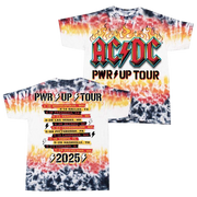 ACDC Merch Pwr Up Tour Tie Dye T-Shirt Gifts For Someone Who Loves Music - Lily Birch Market