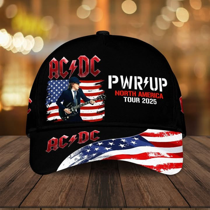 ACDC PWR UP North America Tour 2025 Hat ACDC Merch Cool Gifts For Music Lovers - Lilybirchmarket