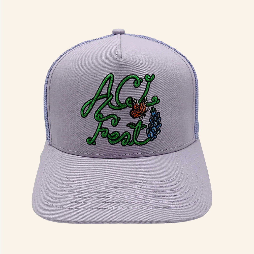 ACL Festival Merch Embroidered Bluebonnet Trucker Hat Birthday Gift For Sister - Lilybirchmarket