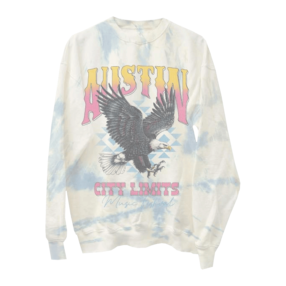 Aclfestival Merch Eagle Tie Dye Sweatshirt Fathers Day Gift From Daughter - Lilybirchmarket