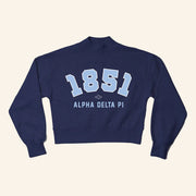 ADPI Merch 1851 Navy Alpha Delta Pi Sweatshirt Gifts For Girlfriend - Lilybirchmarket