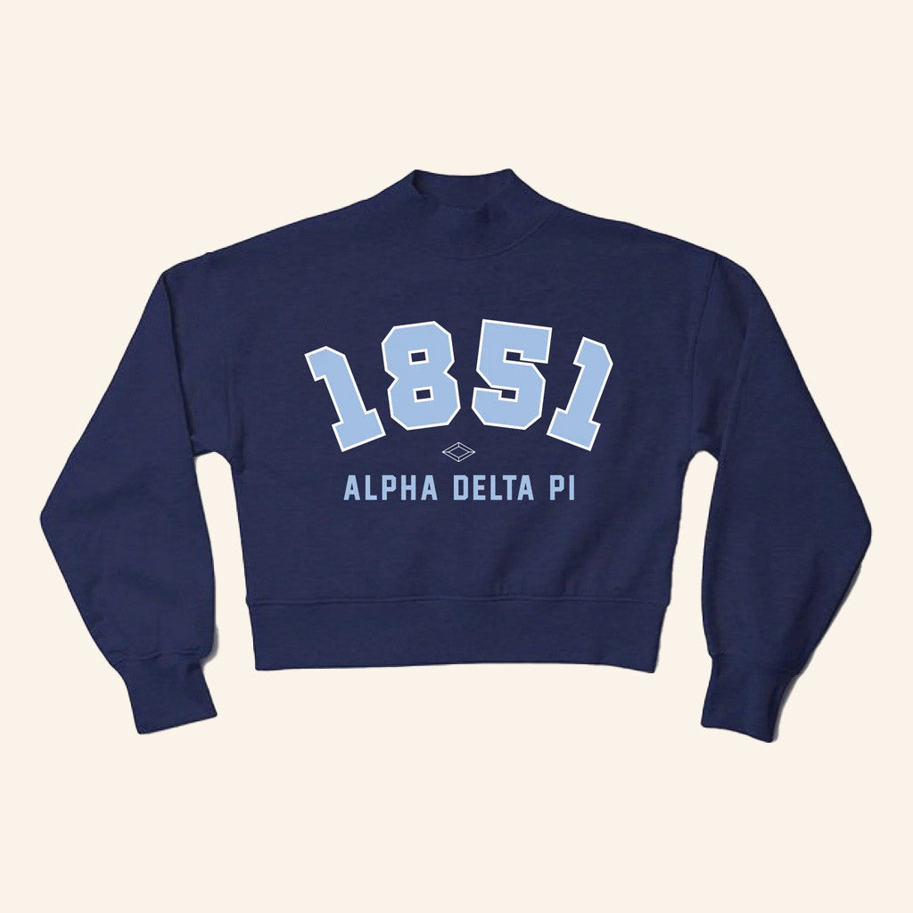 ADPI Merch 1851 Navy Alpha Delta Pi Sweatshirt Gifts For Girlfriend - Lilybirchmarket