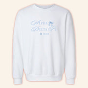 ADPI Merch Alpha Delta Pi Mom Bow Crewneck Sweatshirt Gifts For Mom - Lilybirchmarket