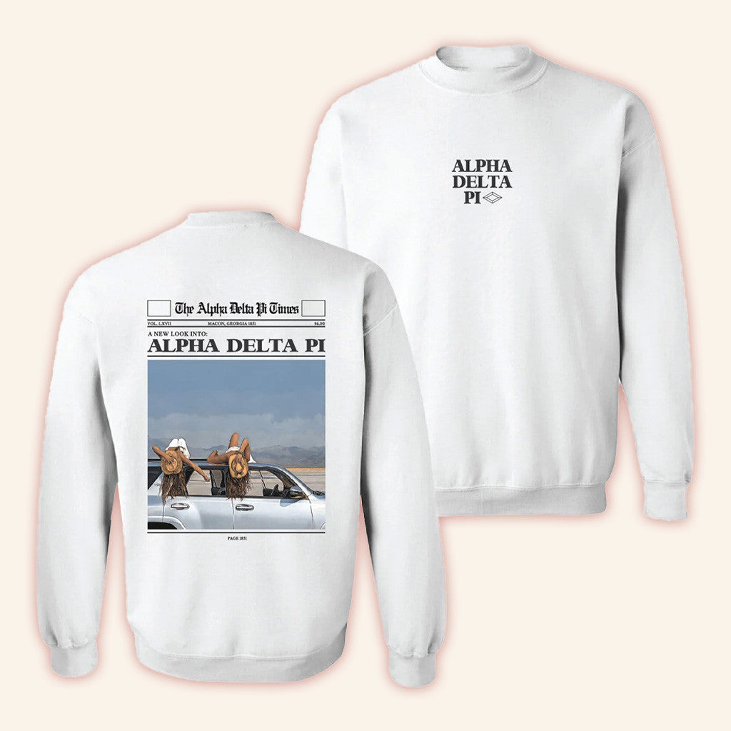 ADPI Merch Alpha Delta Pi Newsletter Crewneck Sweatshirt Present For Husband - Lilybirchmarket