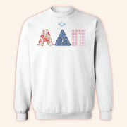 ADPI Merch Alpha Delta Pi Patchwork Coquette Crewneck Sweatshirt Present For Husband - Lilybirchmarket