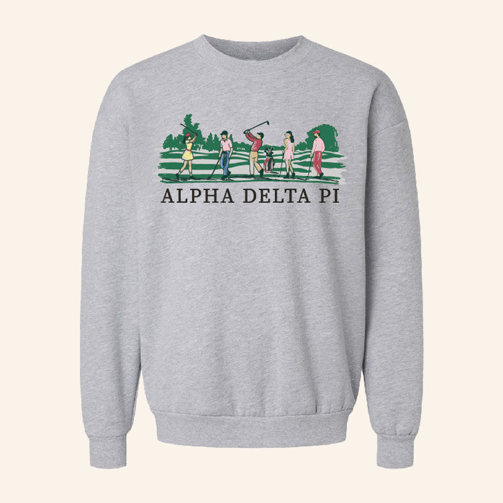 ADPI Merch Golfer Alpha Delta Pi Crewneck Sweatshirt Birthday Ideas For Boyfriend - Lilybirchmarket