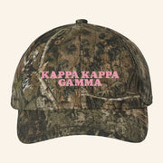 ADPI Merch Kappa Kappa Gamma Pink Embroidered Camo Hat Gifts For Daughter - Lilybirchmarket