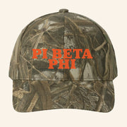 ADPI Merch Pi Beta Phi Orange Embroidered Camo Hat Presents For Boyfriend - Lilybirchmarket
