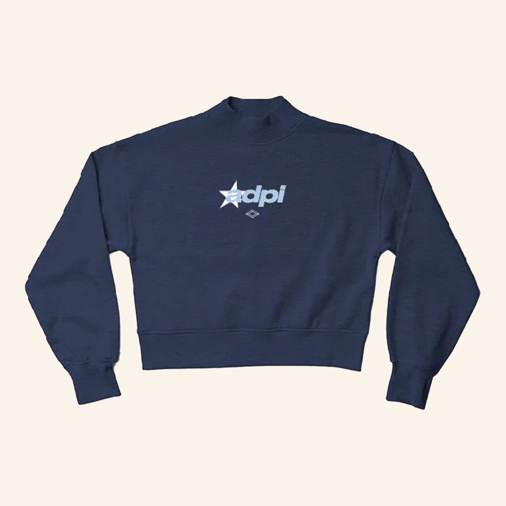 ADPI Merch Star Alpha Delta Pi Navy Sweatshirt Birthday Gift Ideas For Wife - Lilybirchmarket