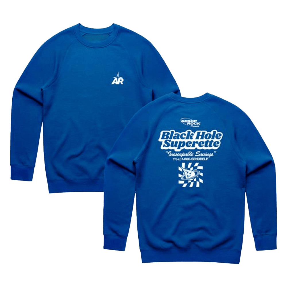 Aesop Rock Merch Superette Crewneck Blue Sweatshirt Rapper Fans Gifts For Friends - Lilybirchmarket