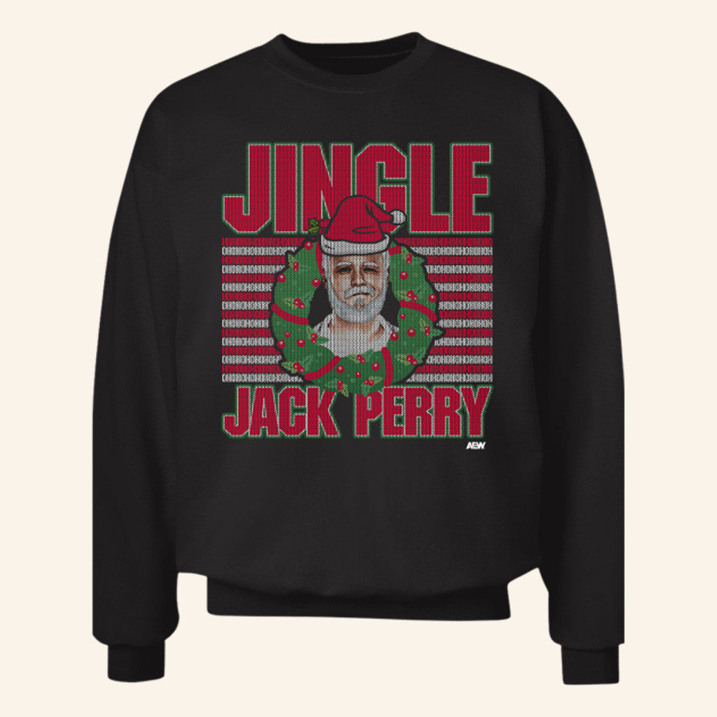 AEW Merch Jack Perry Crewneck Jingle Jack Perry Holiday Sweatshirt Christmas Gifts For Father - Lilybirchmarket