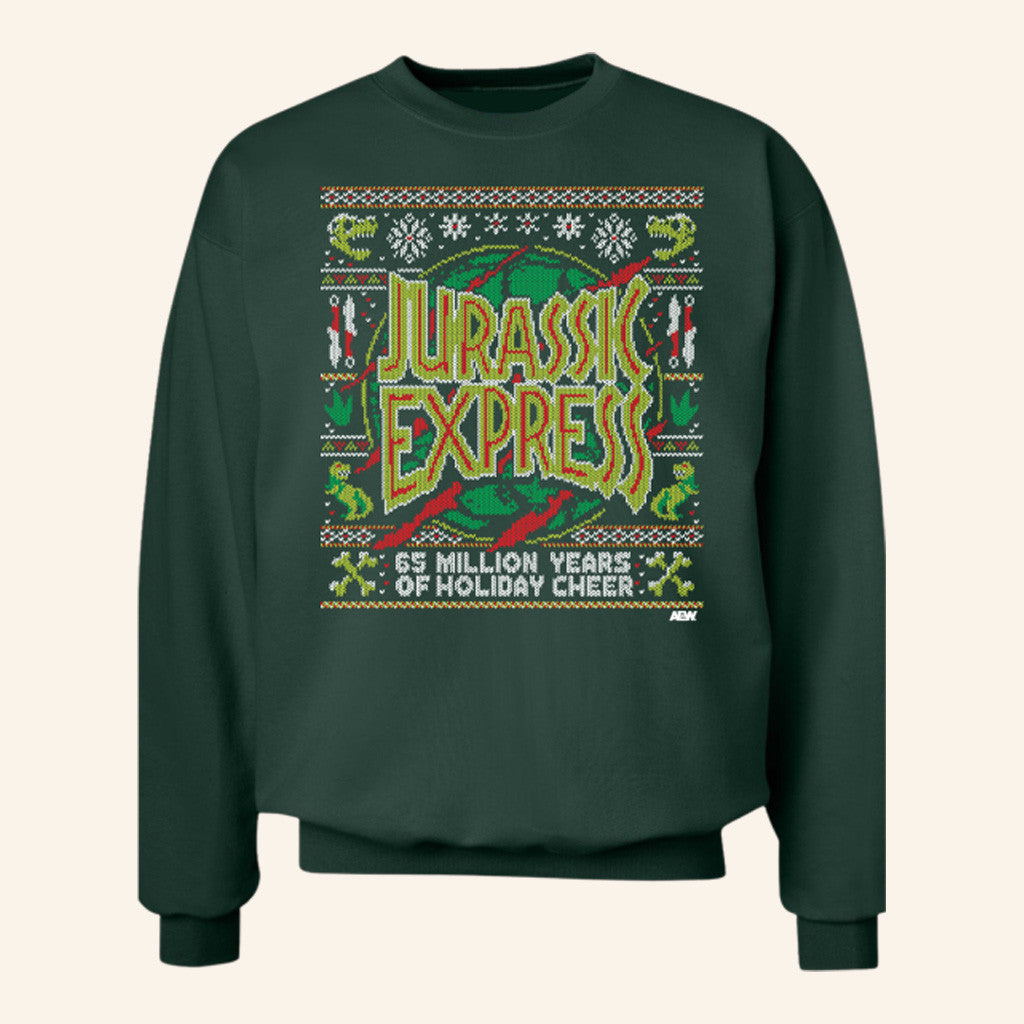 AEW Merch Jurassic Express 65 Million Years Of Holiday Cheer Holiday Sweatshirt Gifts For Her - Lilybirchmarket