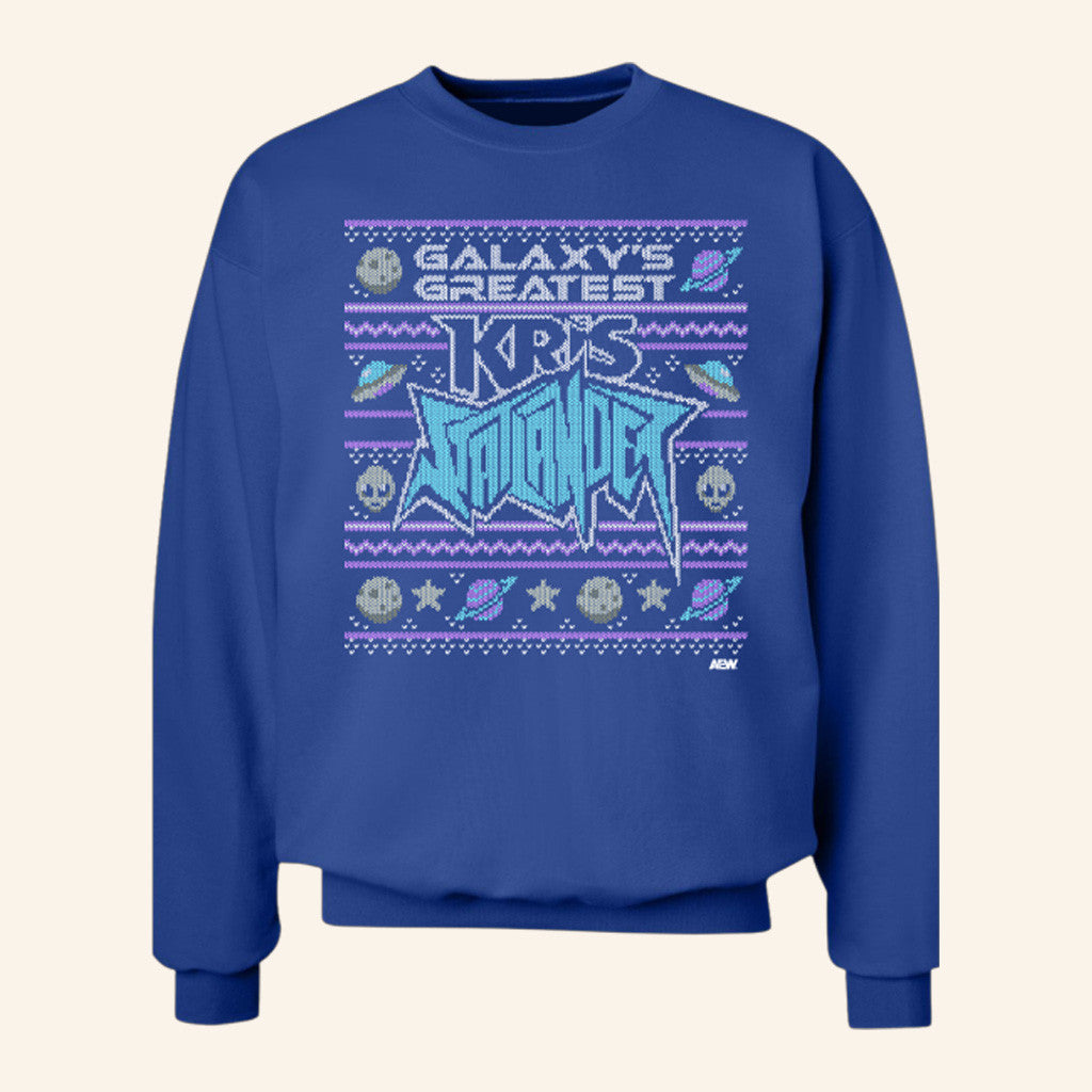AEW Merch Kris Statlander Crewneck Intergalactic Holiday Sweatshirt Xmas Gifts For Him - Lilybirchmarket