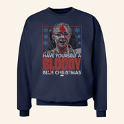 AEW Merch Skye Blue Crewneck Bloody Christmas Holiday Sweatshirt Xmas Gifts For Her - Lilybirchmarket