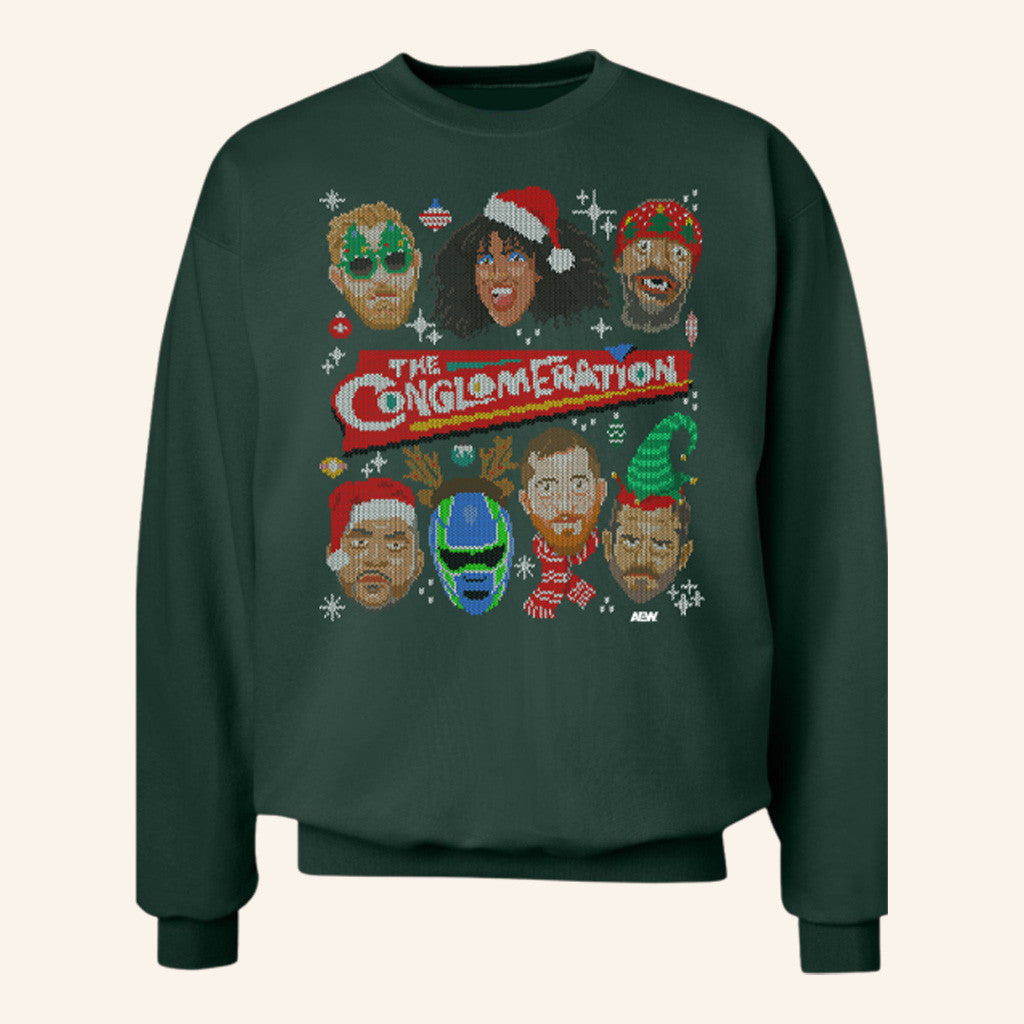 AEW Merch The Conglomeration Crewneck Merry Conglomeration Holiday Sweatshirt Gifts For Sister - Lilybirchmarket