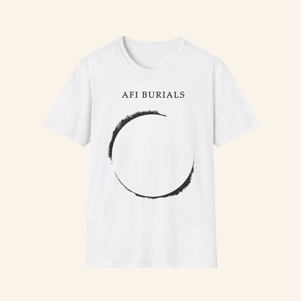 AFI Merch AFI Burials Eclipse White T-Shirt Best Gifts For Rock Music Lovers - Lily Birch Market