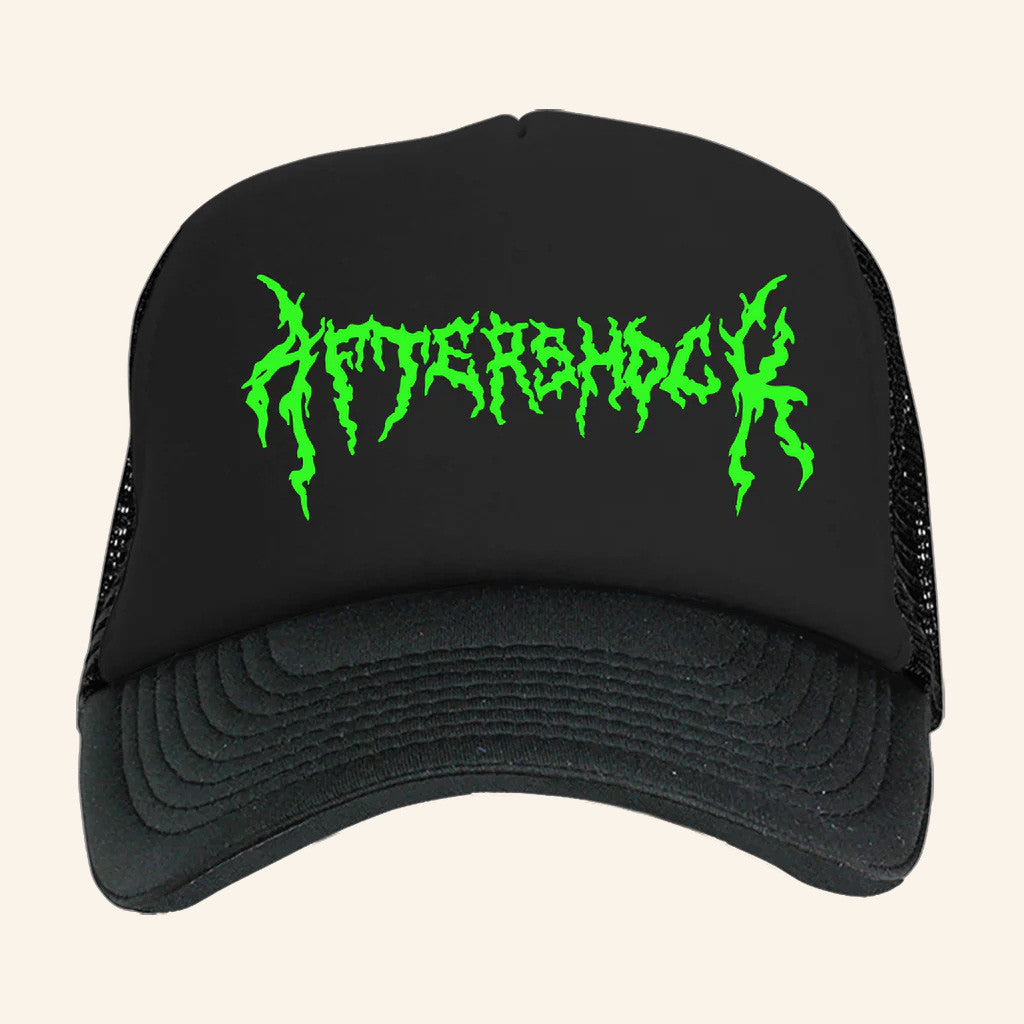 Aftershock Merch Aftershock Flo Metal Logo Trucker Hat Music Lover Gifts For Him - Lilybirchmarket
