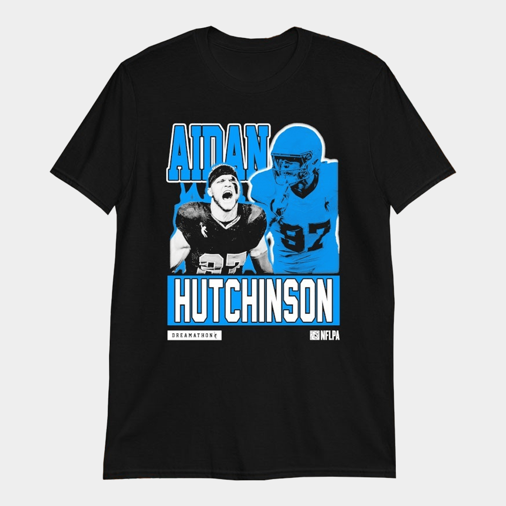 Aidan Hutchinson Detroit Football Dreamathon T-shirt Gift Ideas For Football Lovers - Lily Birch Market