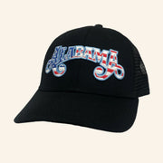 Alabama Merch Tour 2025 Alabama Black Flag Logo Embroidered Trucker Hat Gifts For Him - Lilybirchmarket