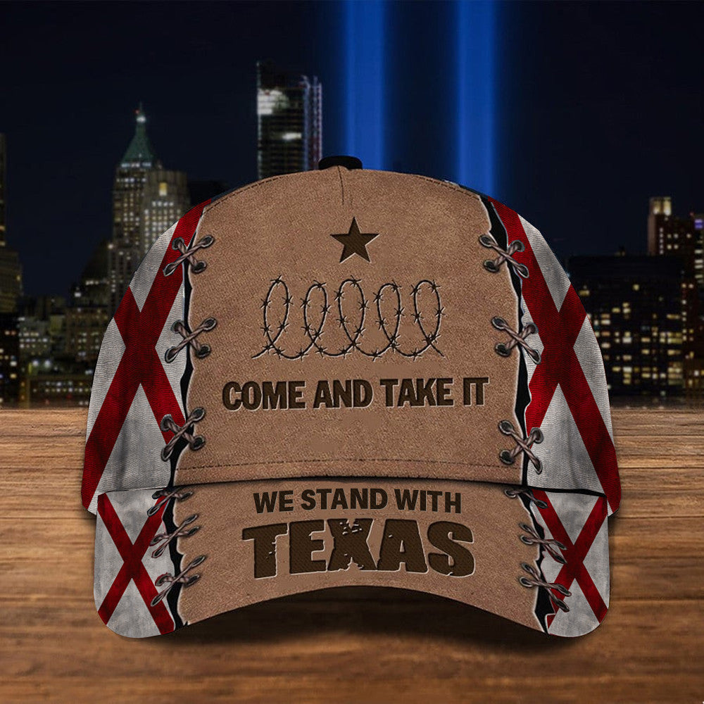 Alabama We Stand With Texas Hat Come And Take It Razor Wire Hat MAGA Merch - Lilybirchmarket