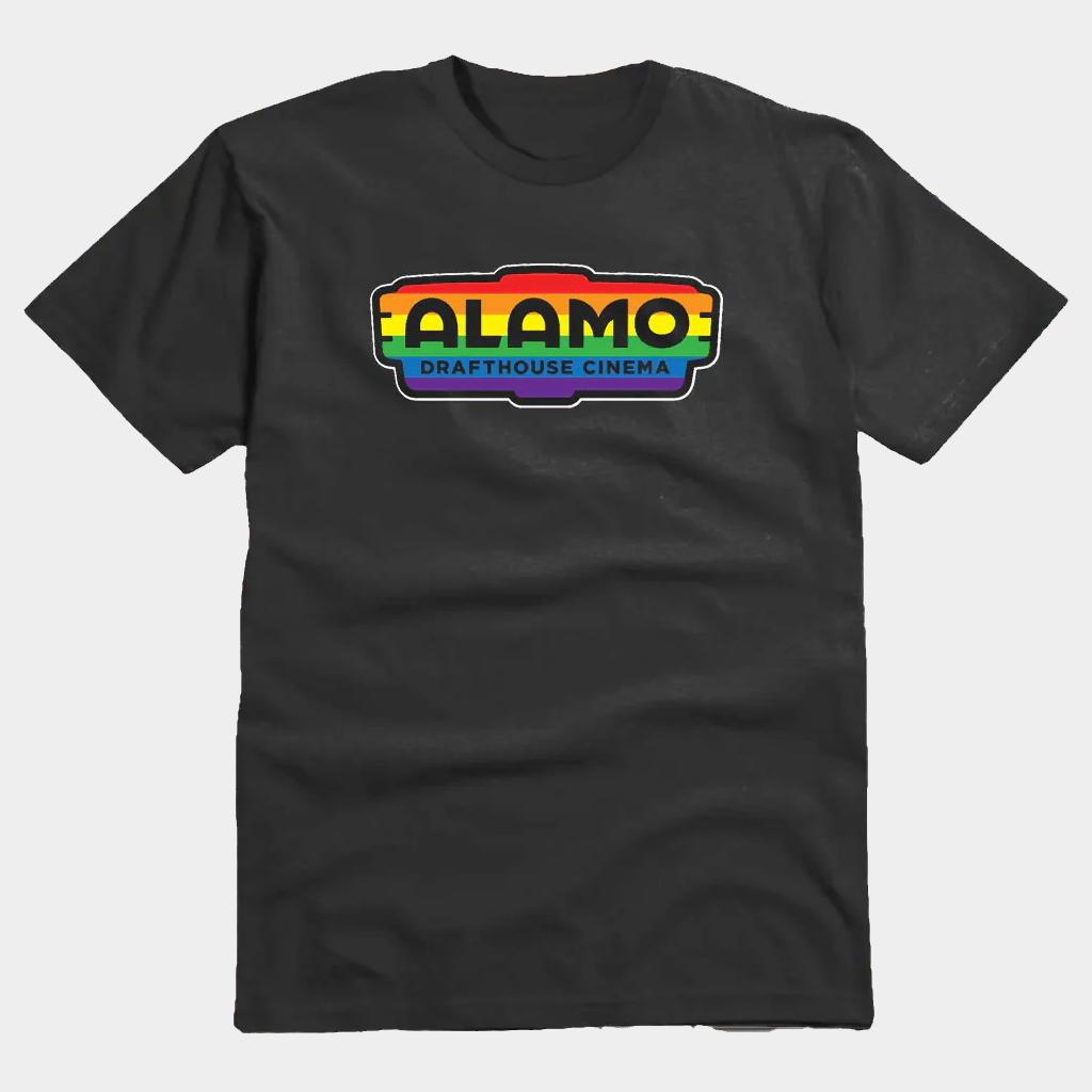 Alamo Drafthouse Merch Alamo Drafthouse Logo Pride T-Shirt Black Gifts For Besties - Lily Birch Market