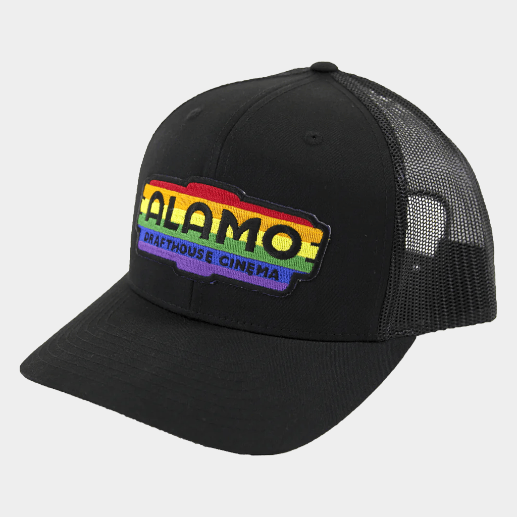 Alamo Drafthouse Merch Alamo Drafthouse Pride Logo Trucker Hat Embroidered Gifts For Him Her - Lilybirchmarket