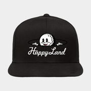 Alamo Drafthouse Merch HappyLand Black Twill Snapback Hat Embroidered Gifts For Son - Lilybirchmarket