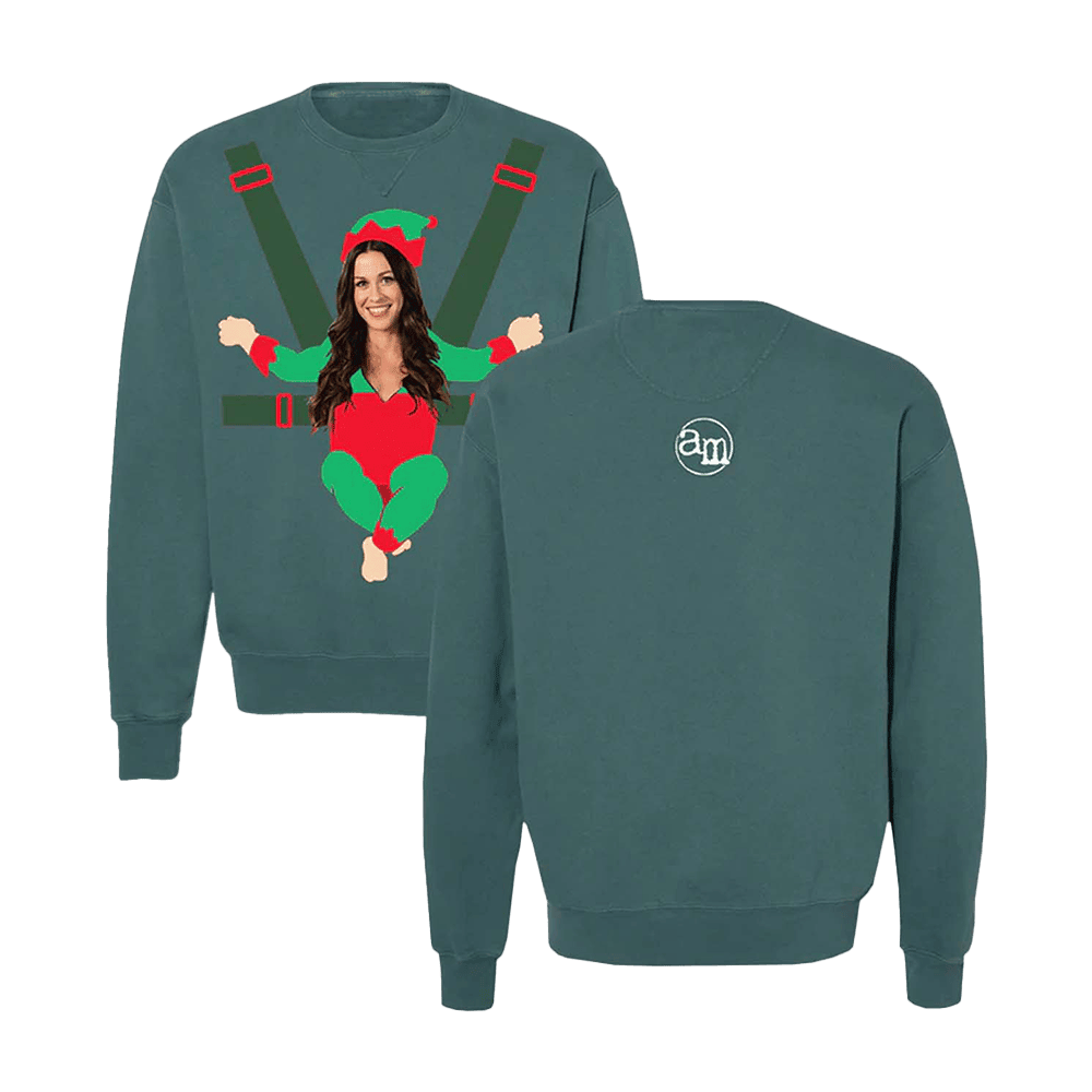 Alanis Merch Holiday Green Crewneck Sweatshirt Gifts For Someone Who Loves Music - Lilybirchmarket