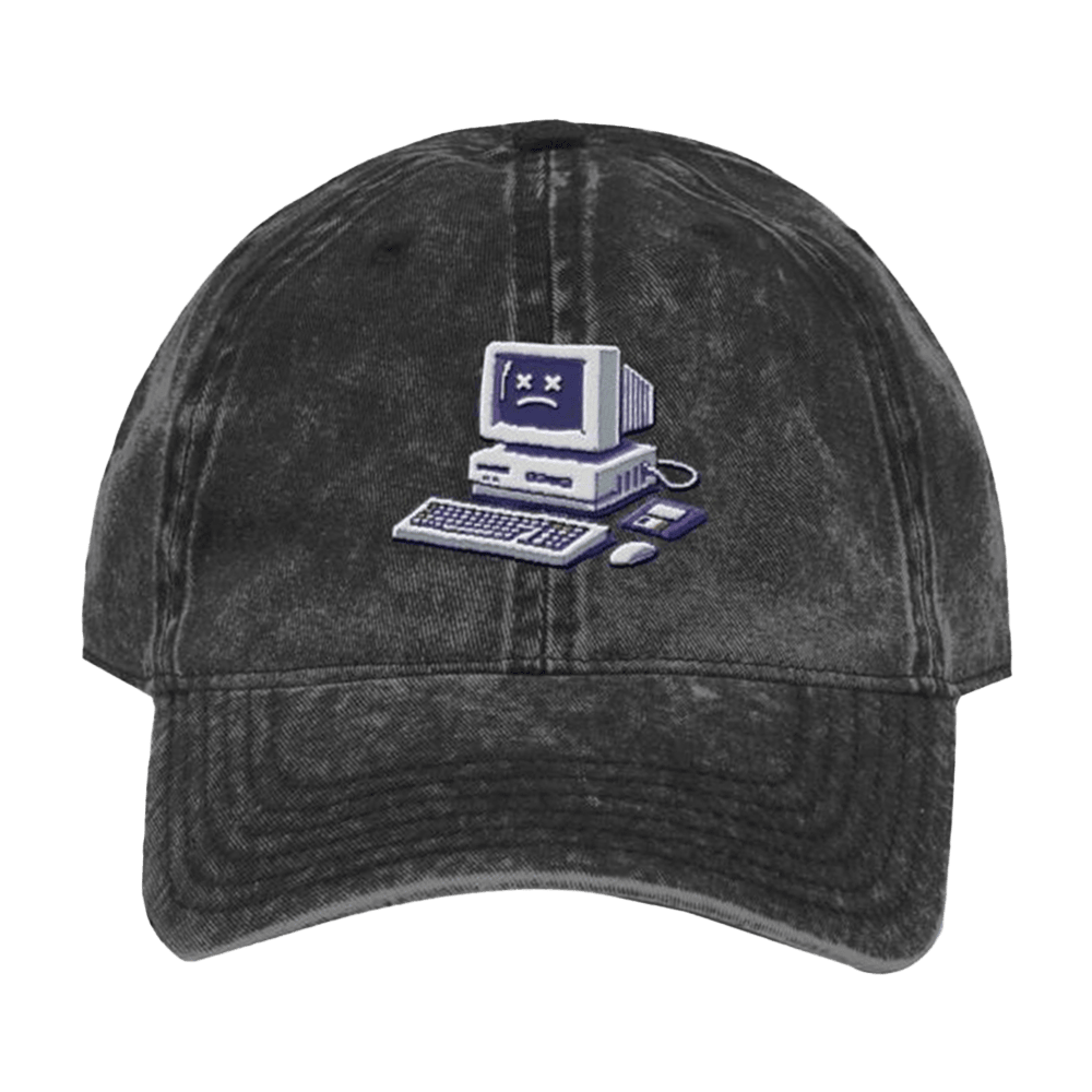Alberta Merch Sad Computer Embroidered Hat Presents For Dad - Lilybirchmarket