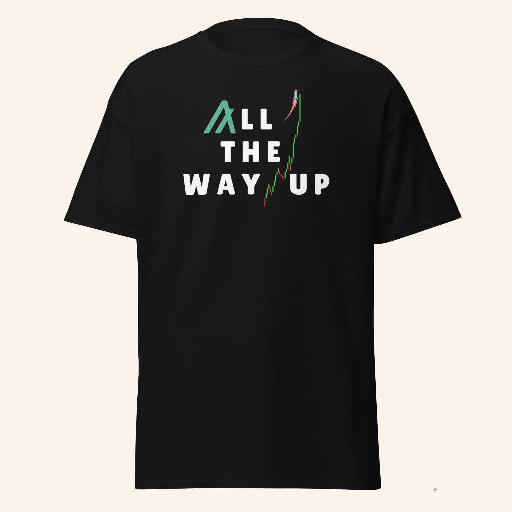 Algorand All The Way Up Black T-Shirt Algorand Merch Day Trader Gift Ideas For Dad - Lily Birch Market