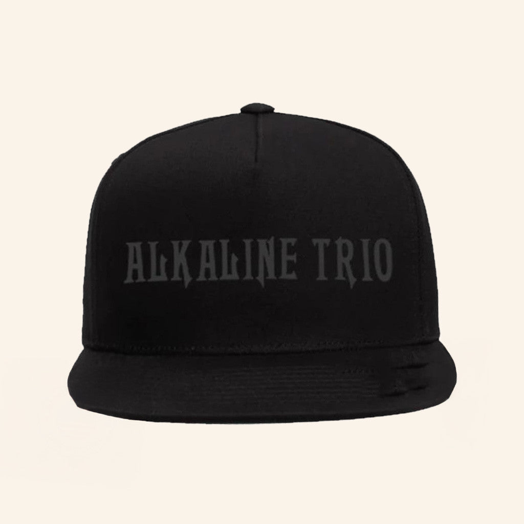 Alkaline Trio Merch Logo Embroidered Black Snapback Hat Best Gifts For Him - Lilybirchmarket