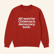 All I Want For Christmas Is Democracy Back Sweatshirt Dad Christmas Gifts - Lilybirchmarket