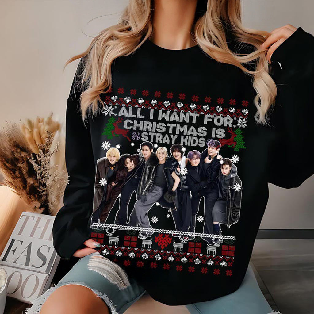 All I Want For Christmas Is Stray Kids Sweatshirt Stray Kids Hop Shirt Stray Kids Dominate - Lilybirchmarket