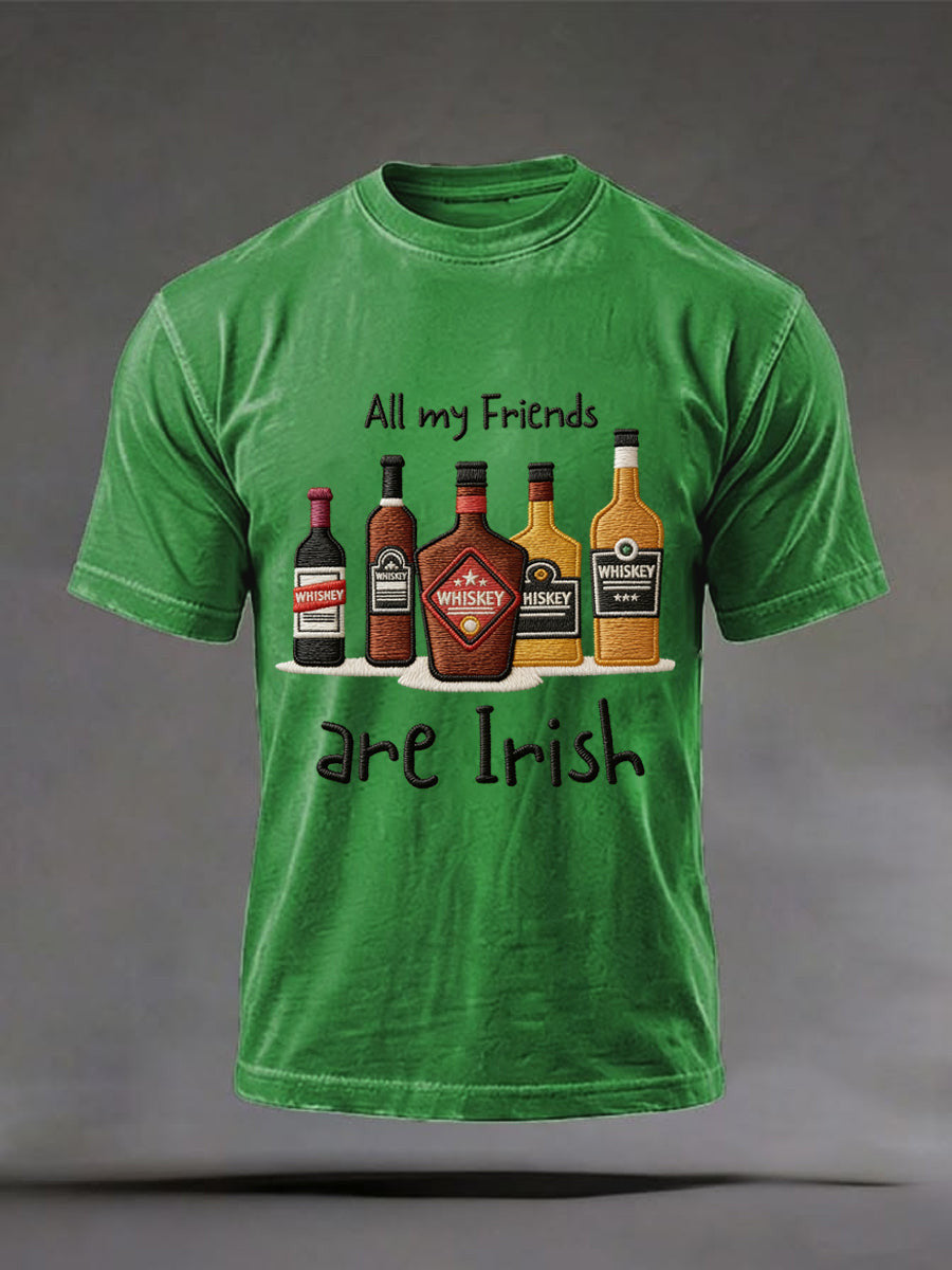  All My Friends Are Irish T-Shirt Men's Funny St Patrick's Day Shirts Gifts For Husband - TradiViet