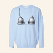Allie Rose Co Merch Blue Gingham Sweatshirt Gifts For Wife - Lilybirchmarket