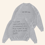 Allison Eide Merch Handwritten Love Who I Am Sweatshirt Cool Gifts For Music Lovers - Lilybirchmarket