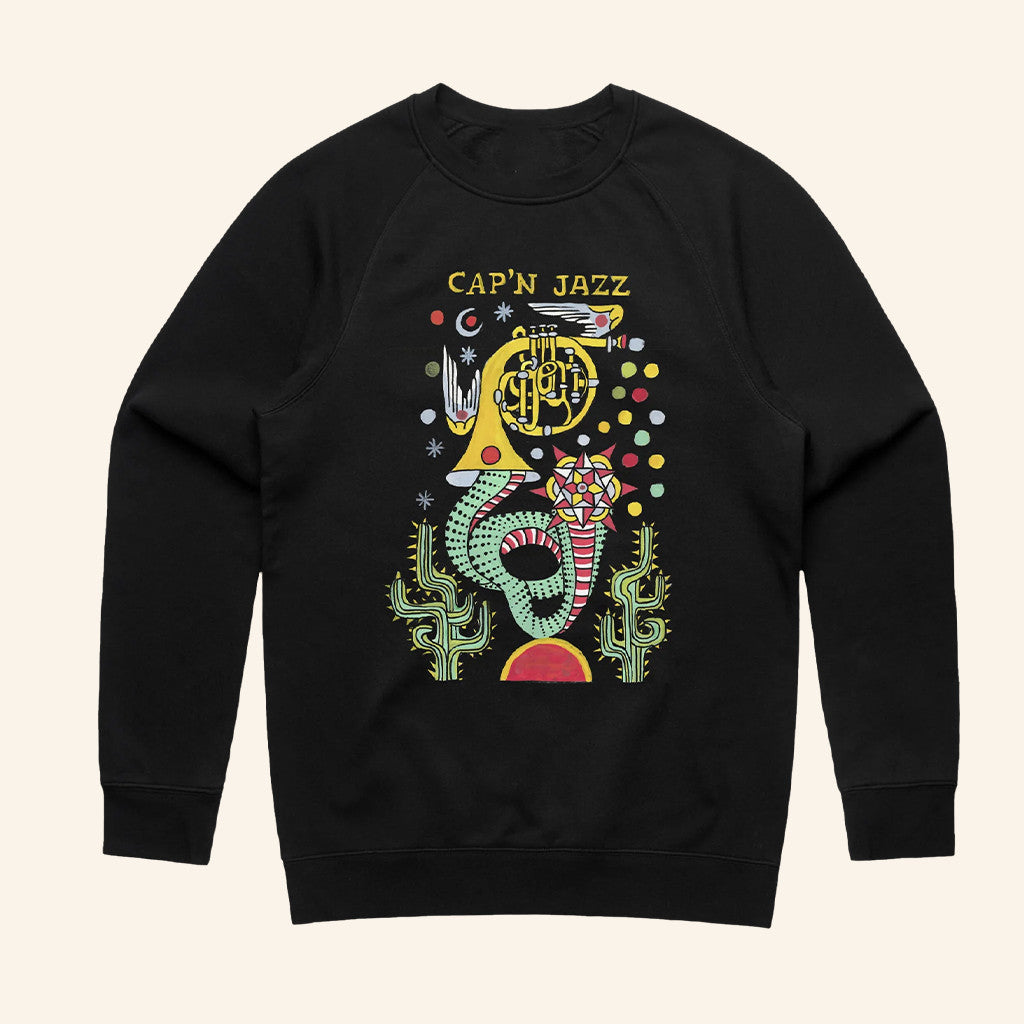 Ambient Inks Merch Cap'n Jazz Horn Sweatshirt Presents For Music Lovers - Lilybirchmarket