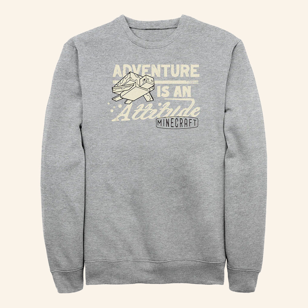 AMC Theatres Merch A Minecraft Movie Adventure Is An Attitude Crewneck Sweatshirt Friends Gifts - Lilybirchmarket