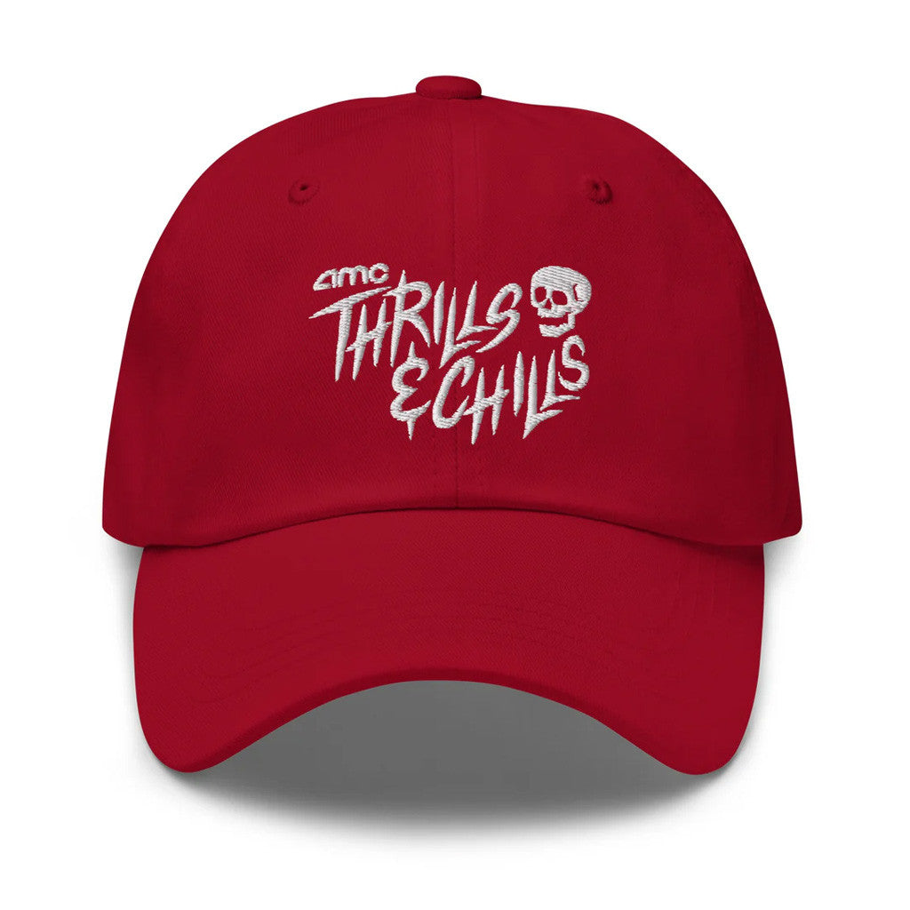 AMC Theatres Merch AMC Theatres Thrills And Chills Embroidered Hat Best Gifts For Dad - Lilybirchmarket