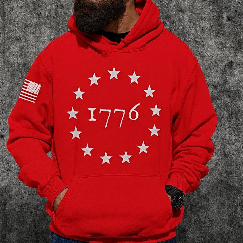 America 1776 Hoodie On Friday We Wear Red Remember Everyone Deployed Clothing For Men - Lilybirchmarket