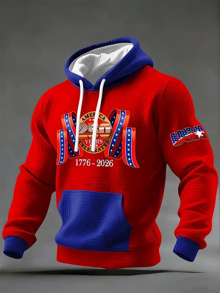 America 250 Years Celebrates Hoodie 1776 2026 4th Of July Clothing Gifts For Patriotic Men - Lilybirchmarket