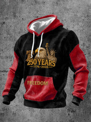 America 250 Years Freedom Hoodie 1776 2026 Hooded Sweatshirt 4th Of July Apparel Gifts - Lilybirchmarket