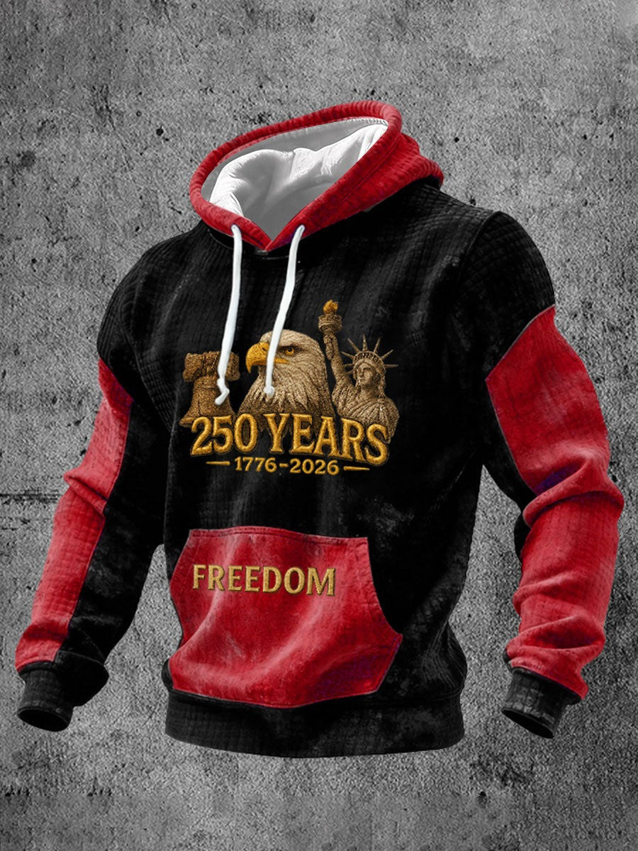 America 250 Years Freedom Hoodie 1776 2026 Hooded Sweatshirt 4th Of July Apparel Gifts - Lilybirchmarket