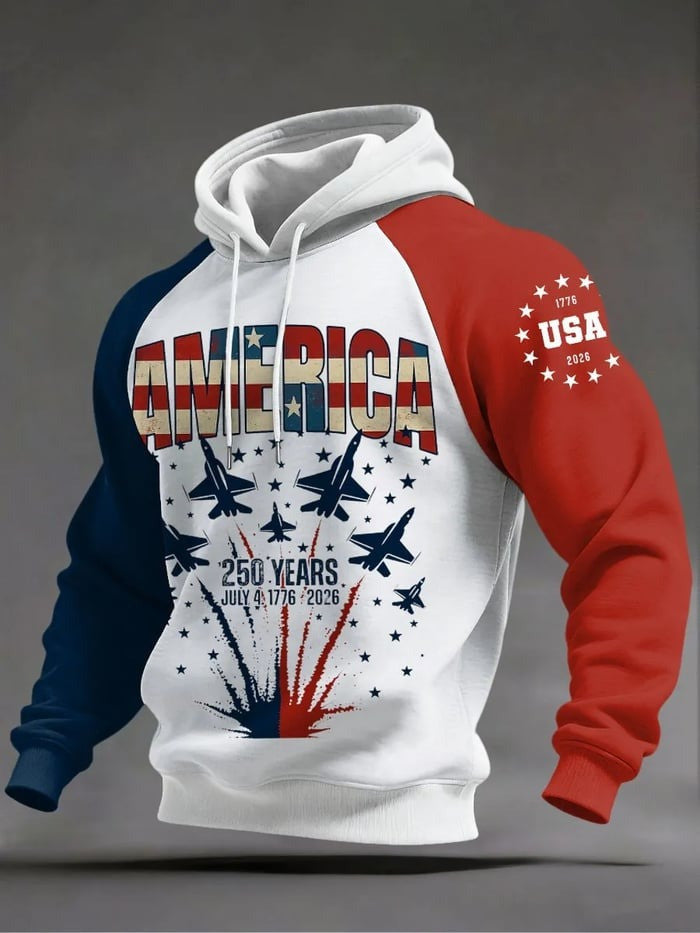 America 250 Years Hoodie July 4 1776 2026 Patriotic Clothing 4 Of July Apparel Gifts - Lilybirchmarket