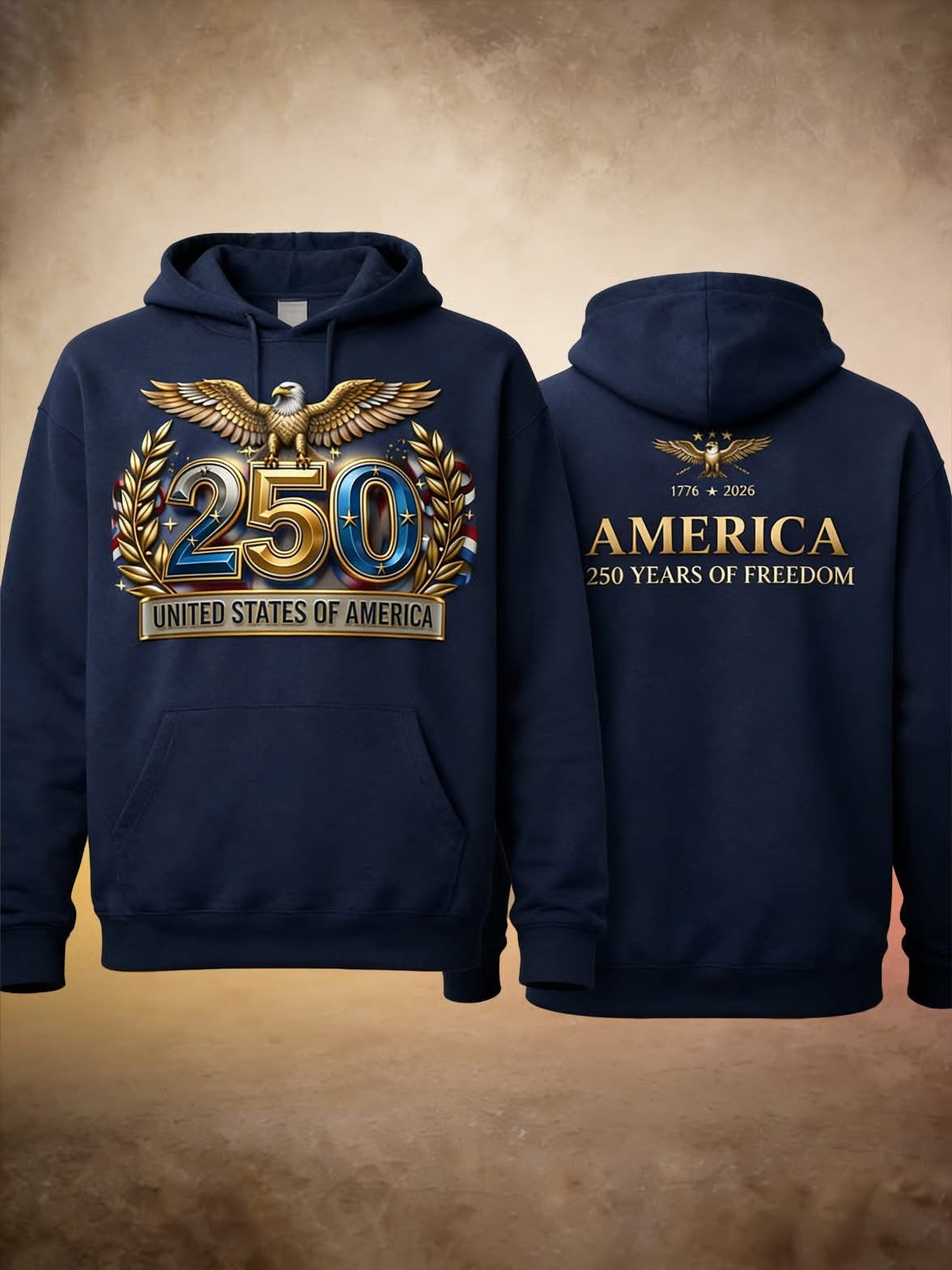 America 250 Years Of Freedom Hoodie 1776 2026 US Patriot Clothing Gifts For Boyfriend - Lilybirchmarket