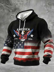 America 250th Anniversary Hoodie 1776 2026 American Flag Gifts For Patriotic For Men - Lilybirchmarket